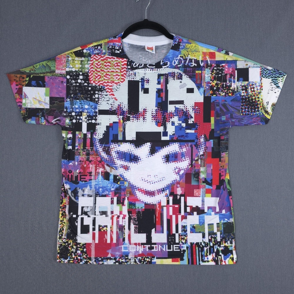 Omocat Glitch Boy Shirt Size Large All Over‎ Print Anime Short Sleeve Glitchboy